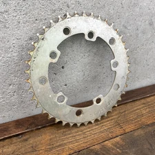Old School BMX Pro Neck Chainring 42 Tooth 110 130 BCD 42t Silver Alloy OG 1980s
