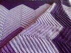Hand Crochet Xl Afghan Throw Blanket Beautiful Shades Of Purple Chevron 88 X 66