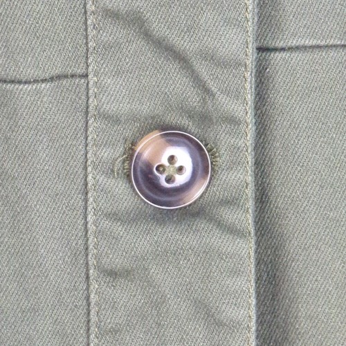 Women's Khaki Denim Jacket 1X CJ Banks Button Up Embroidered Green - Picture 8 of 12