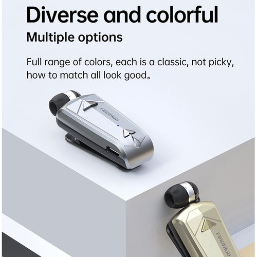 Retractable Earphone Business Bluetooth 5.3 Mini FineBlue F520 Sport Headset - Picture 5 of 17