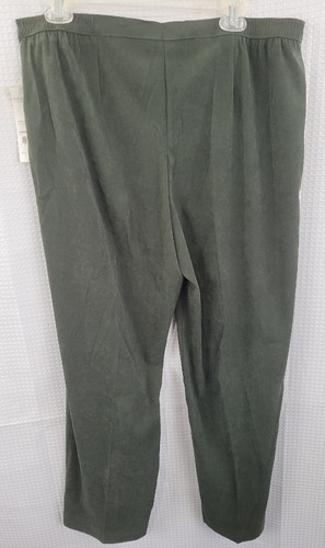 Notations Woman's Polyester Velour Dress Pants NWT Size Large Hunter Green - Picture 2 of 8