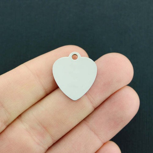 Side by side Stainless Steel Charms - or miles apart, not... - BFS011-5784 - Picture 3 of 3