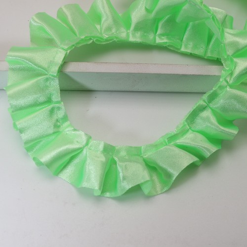 5.5 Yards Ruffle Unilateral Satin Ribbon Trim 25mm Sewing Wed Doll Dress Craft - Picture 20 of 24