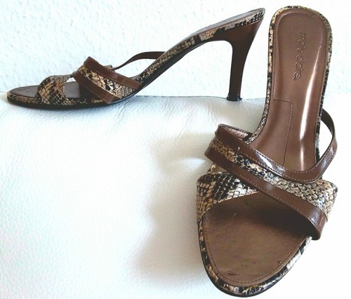 Marie Claire Leder Kroko Optik Sandalen Sandaletten Damen 38 - Bild 4 von 9