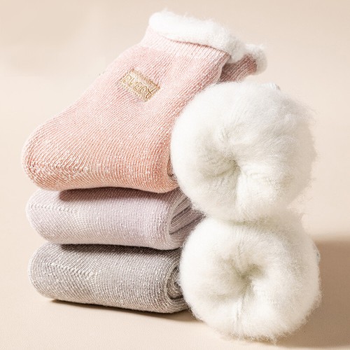 Velvet Thick Wool Socks Women Winter Warm Cotton Inner Casual Fluffy Home Floor - Bild 2 von 18