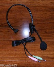 Cyber Acoustics AC-100 Black Single Earpiece Headband Headset w/ Boom Mic