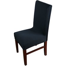 Knit Spandex Fabric Stretch Dining Room Chair Slipcovers Set Of 4 Black Knit Spandex Fabric Stretch Dining Room Chair Slipcovers Set Of 4 Black