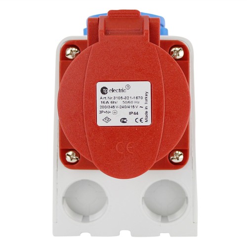 Kombi Wandsteckdose CEE 16A 32A IP44 mit Schutzkontakt-Steckdose CEE Combo NEU - Bild 28 von 40