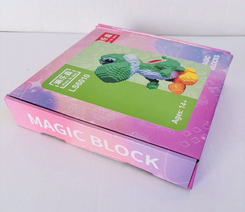Migic Blocks Set Zum Selbermachen Baustein Dinosaurier 13" hoch mit Box T-563 - Bild 7 von 7