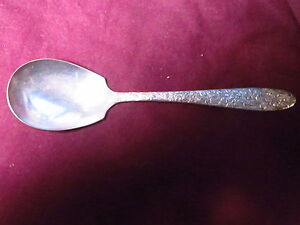 NARCISSUS SERVING SPOON 7 7//8/" With Reverse Design SILVERPLATE National Co