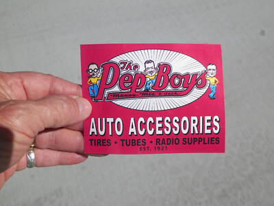 RARE/Vintage Style Racing ''Pep Boys Auto Accessories'' Vinyl Sticker