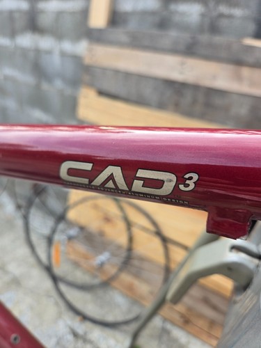 CANNONDALE R600 FRAMESET Road Bike 56cm Carbon Fork Galaxy Red Headset 1997 - Picture 4 of 10