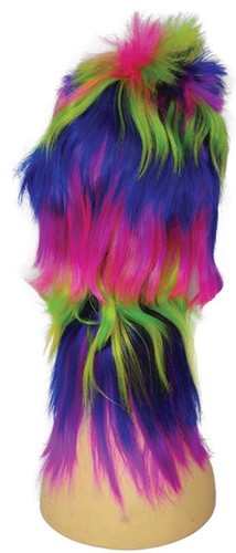 ADULT RAINBOW COLORFUL PUNK RAVER PARTY COSTUME WIG ACCESSORY LW391RB - Picture 3 of 3