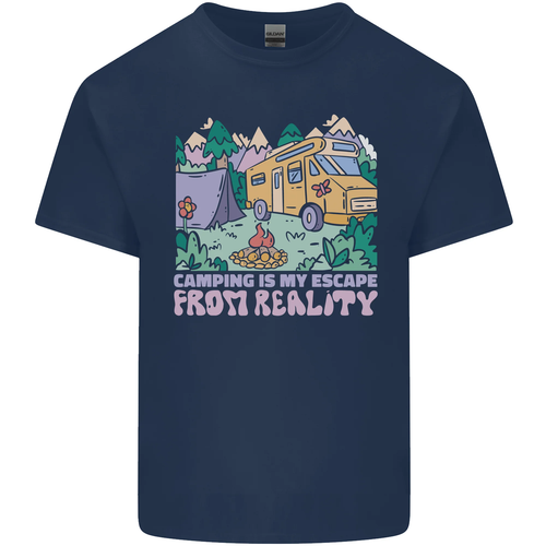Camping is My Escape From Reality Wohnwagen Herren Baumwolle T-Shirt Tee Oberteil - Bild 93 von 97