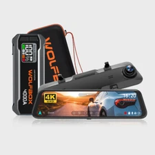 WOLFBOX 4000A Car Jump Starter Portable Battery Booster&4K G850 Mirror Dash Cam