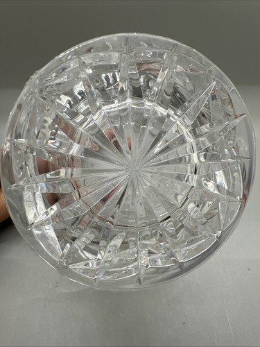 "Florero vintage de decoración de tocador de 7,5"" con cesta de vidrio de corte transparente para boda nupcial niña con flores" - Imagen 6 de 12