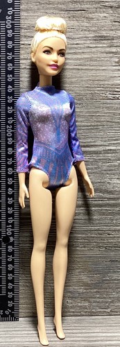 Career Barbie Rhythmic Gymnast Doll Purple Gymnastics Leotard 2015 Toy - Picture 11 of 13