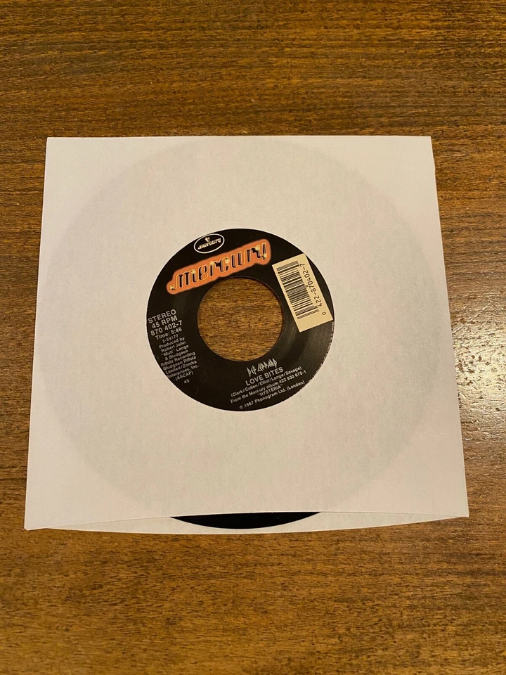 Def Leppard - Love Bites/Billy's Got A Gun (Live) 45 RPM Record - Image 2 of 2