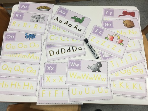 26 Alphabet laminated - dry erase cardset Pre K letter - Picture 8 of 12