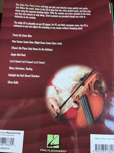 Holiday Hits Vol. 6 : Violin Play-Along CD And Songbook Hal Leonard - Picture 2 of 20