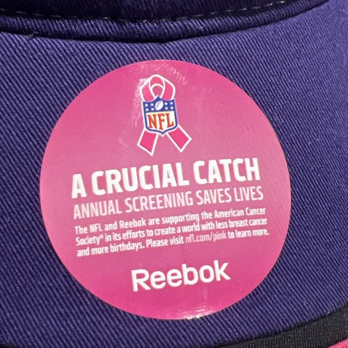 Baltimore Ravens Hat Cap Breast Cancer Awareness Reebok Strapback Embroidered - Picture 5 of 13