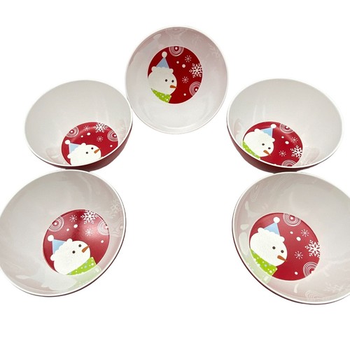 Target Be Merry Bird Melamine Bird bowls Christmas '08 Red Holiday cereal soup - Picture 3 of 5