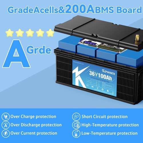 Batería de litio 12/24/36/48V 100Ah 120Ah 180AH 200AH 300Ah LiFePO4 BMS Solar RV - Imagen 158 de 189