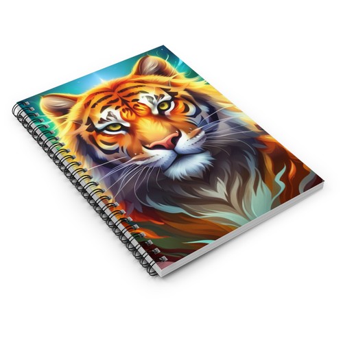 Tiger 118 pages Spiral Notebook - Ruled Line - Picture 4 of 5