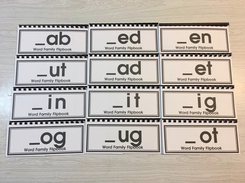 Word Family Flip Books - Set of 12 - Kit One