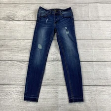 LABIJOU Distressed Skinny Jeans Women Size Small ( 26 ) Blue Denim Pants Stretch