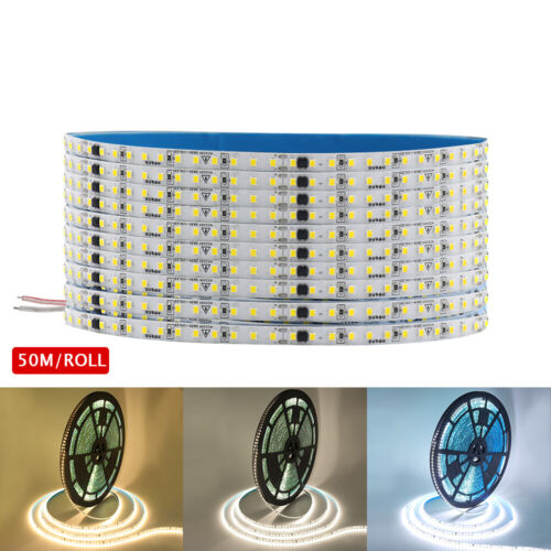 10/20/50m/roll 2835 LED Strip Lights 120LED/M IP55 AC220V IC Power free Flexible - Afbeelding 1 van 21