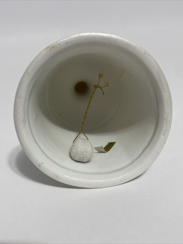 Vintage Wedding Opalescent White Porcelain Bell - Picture 6 of 10