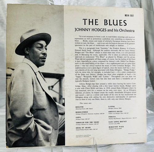 LP: Johnny Hodges And His Orchestra, The Blues, Norgran, Mono, 1956, Swing - Picture 2 of 4