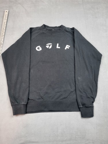 Taylormade Golf Sweatshirt Mens Medium Black Medium Crew Neck Long Sleeve Logo