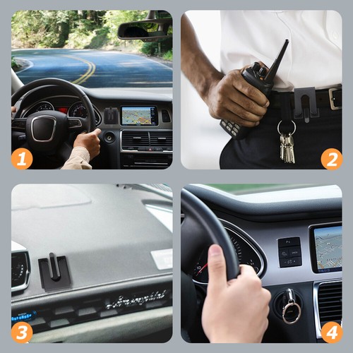 2 Pcs Hook Radio Bambino Clip Per Riagganciare Il Microfono Mano - Photo 3/12