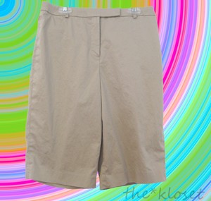 Talbots-Bermuda-Shorts-Size-4-S-Light-Khaki-Stretch-Casual-Walk-Resort-Preppy