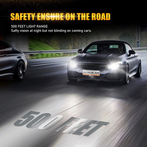 AUXBEAM LED Headlight Bulbs H13 9008 for Ford F-150 04-2014 High Low Beam 6000K - Picture 4 of 12