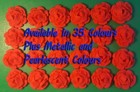 24 Edible 3D Large roses flowers cupcake cake toppers decorations weddings