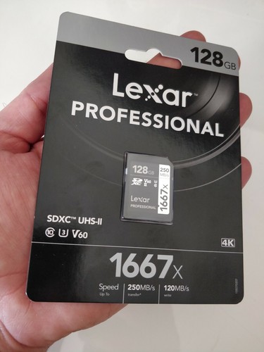 Lexar Professional 64GB/ 128GB 1667x SDXC SDHC Memory Card / Cartão de memória - Picture 6 of 12