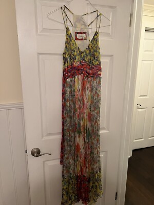 bcbgmaxazria pleated maxi dress BCBGMAXAZRIA Jenine High Split Pleated Skirt Maxi Dress