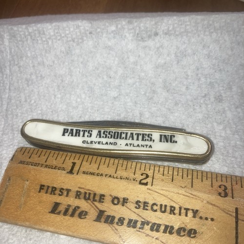 Vintage Colonial Pocket Knife Advertising Parts Associates Faux MOP - Picture 5 of 5