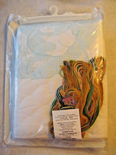 Puesta de sol: Abrazos de bebé estampado punto de cruz kit "Animal Babies Quilt" #13083 - Nuevo - Imagen 2 de 6