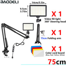 6"LED Video Light Panel 5600K Photography Lighting Photo Studio Lamp Kit for Sho