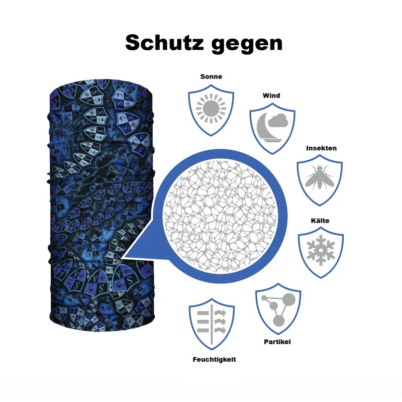 Bandana SKULL Totenkopf Multifunktionstuch Mundbedeckung Maske Motorrad Halstuch - Bild 2 von 3