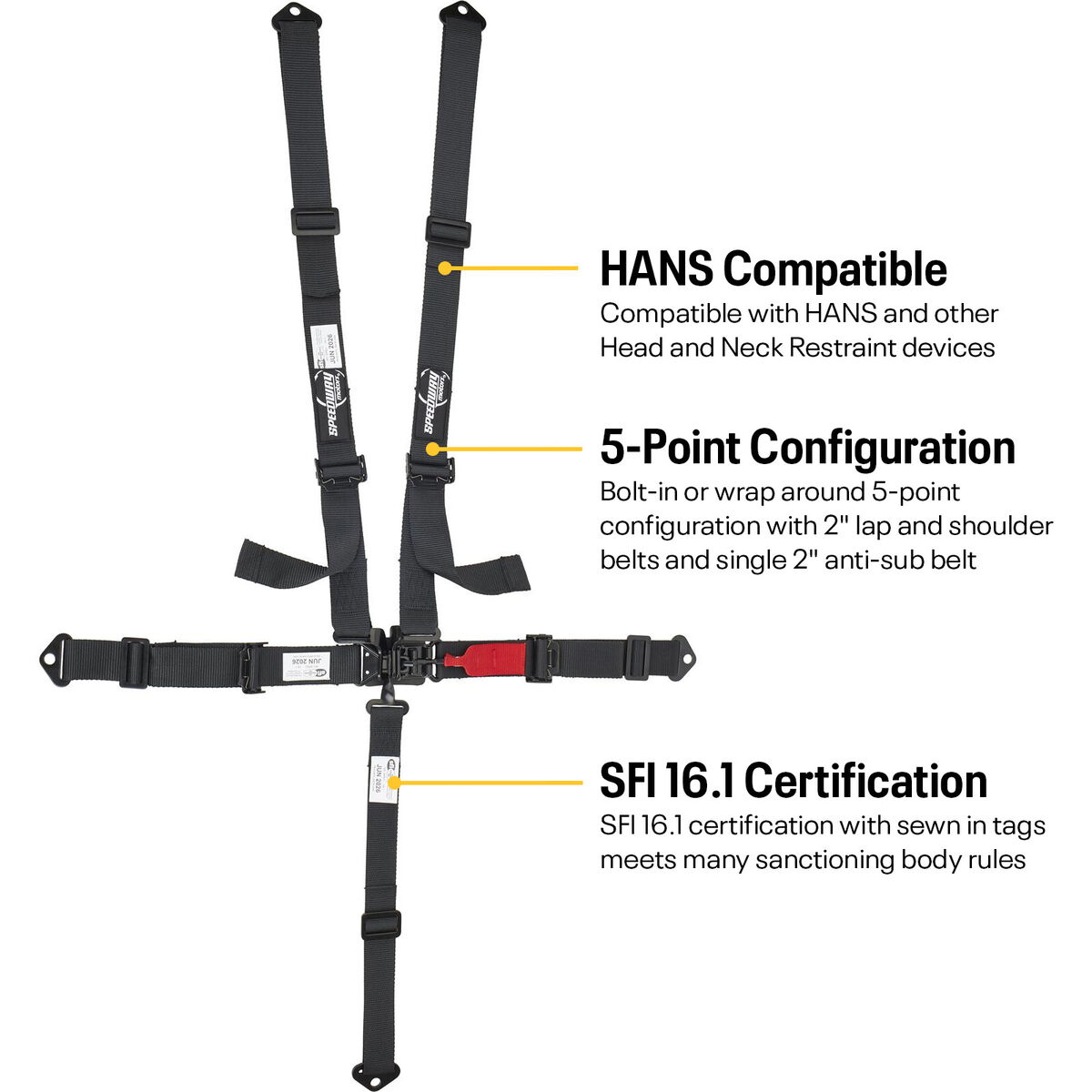 Simpson HANS Compatible Latch & Link Driver Restraint - 62 Simpson HANS Compatible Latch & Link Driver Restraint - 62