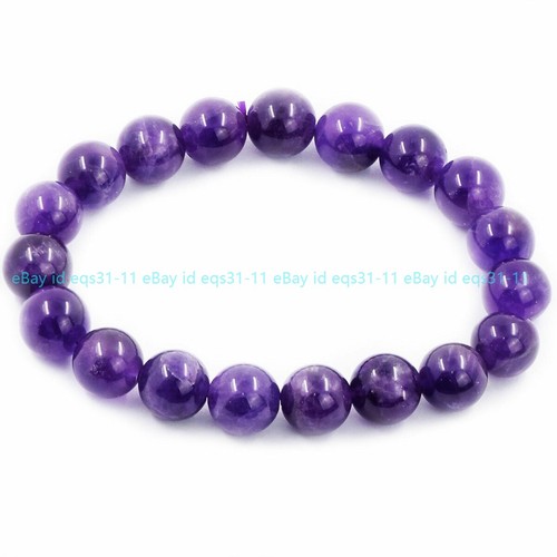 Natural 6/8/10/12mm Topaz Jade Gemstone Round Beads Bangle Bracelet 7.5" AA - Picture 7 of 28