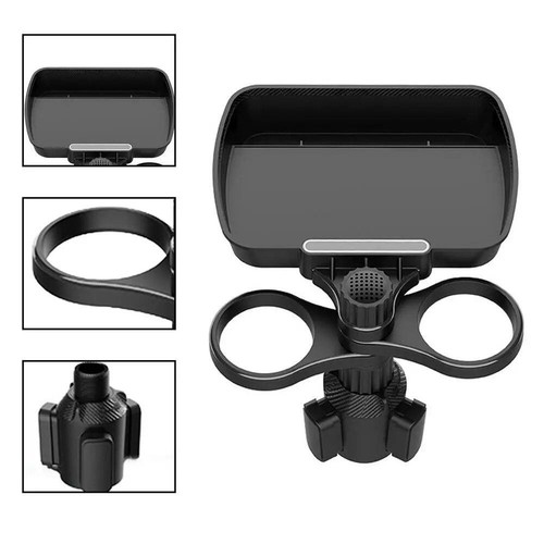 Expansor de doble portavasos ajustable para asiento de automóvil multifuncional giratorio 360° cu - Imagen 19 de 24