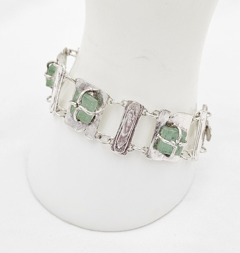 Luli Hammersztein Sterling Glas Abstrakt Modernist Halskette Armband Set 80er - Bild 4 von 10