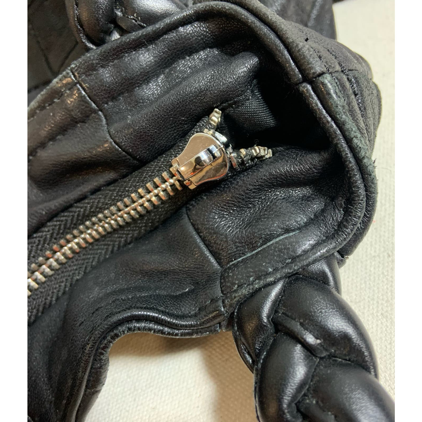 Women's Patchwork Design Double Handle Braided Le… - image 3