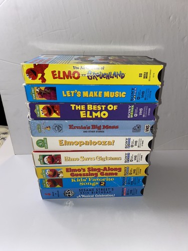 Lot of Nine Sesame Street and Elmo VHS Tapes - Picture 11 of 12